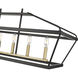 Surrey 6 Light 42 inch Matte Black/Vintage Brass Chandelier Ceiling Light